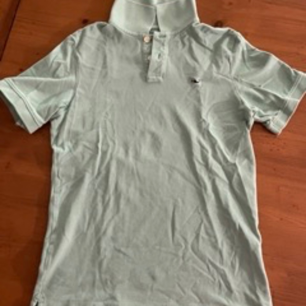 Vineyard Vines Boys Size M Seafoam Green Polo